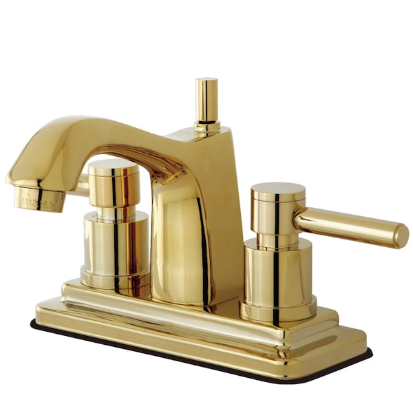 KS8642DL 4" Centerset Bathroom Faucet, Polished Brass